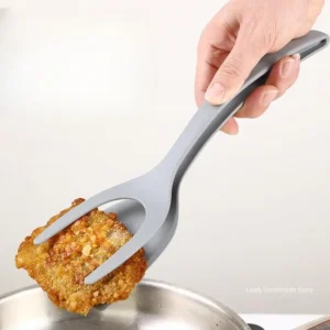 2 in 1 Nylon Grip Flip Tongs Egg Spatula Tongs Steak Spatula Tongs Clamp Pancake Fried Turners Kitchen Accessories Kitchen Items