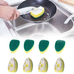 1/8Pcs Sponge Wipe Household Cleaning Brush Sponge Dish Scrubber Brush Cleaning Dishware Sponge For Cookware Cookers Cleansing
