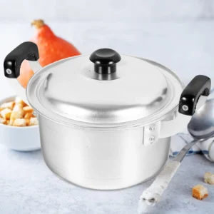 Lightweight Aluminum Ramen Pot 16Cm Diameter Double Handle Noodle Cooking Pot for Soup Steaming Instant Noodles Korean Ramen