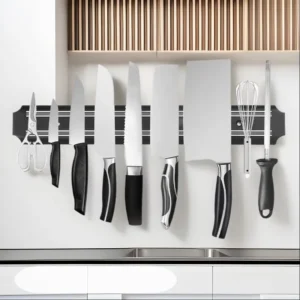 Multipurpose Magnetic Knife Rack Strip Household Kitchen Tools Space-Saving Wall Mounted Magnet Knives Holder With Rack