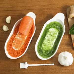Ceramic Ginger Grater Tool Hand Grinder Garlic Masher Portable Carrot Ginger Grinding Kitchen Tool With Brush