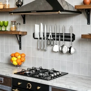 Magnetic Wall Mounted Knife Holder Storage Rack for Kitchen Utensils Tools Warehouse Organizer