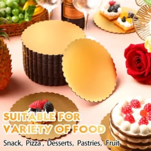 New 1pcs Gold Cake Board Disposable Dessert Tray Cake Base Cardboard for Wedding Birthday Party Baking Accessories Cake Tools