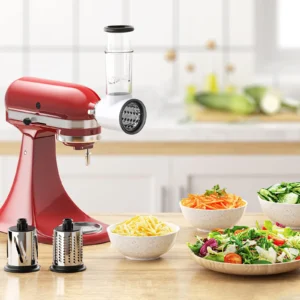 Gvode Slicer Shredder Attachment for KitchenAid Stand Mixers Easy Clean Dishwasher Safe Vegetable Cheese Grater Salad Maker