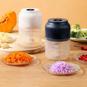 Wireless Electric Garlic Masher Portable One-Button Operation Electric Vegetable Chopper Labor Saving USB Rechargeable