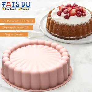 FAIS DU Multifunctional Silicone Cake Mold Reusable Nonstick Round Pan for DIY Baking Desserts and Mousse Cake Kitchen Accessory