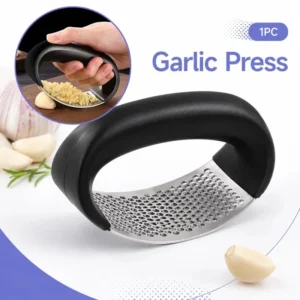 1-6Pcs Manual Garlic Press Rocker Stainless Steel Garlic Mincer Crusher Curved Handle Kitchen Tool Easy Clean Food Chopper Home