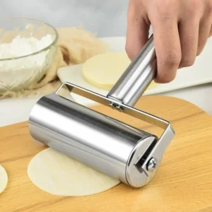 Stainless Steel Dough Roller Two-sided Kitchen Nonstick Rolling Pin Home Baking Tools For Fondant Pie Crust Cookie Pastry Pizza